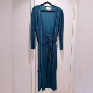 Charles Henry Size Large, long sleeve, midi wrap dress. WORN ONCE!